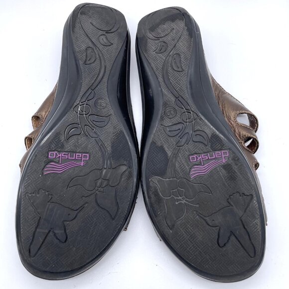 Dansko Janie Leather Five Strap Slip On Sandals, 39 - Picture 8 of 10